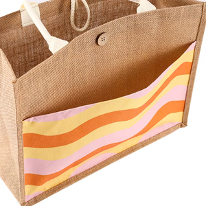 Sac fourre-tout en toile de jute teinte et imprimée, écologique et personnalisé, prix abordable, produit de haute qualité fabriqué en Inde - Product Image 3