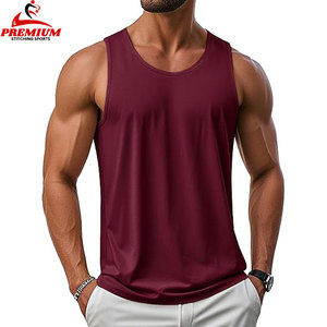 Wholesale Custom logo Cotton <b>Running</b> <b>Singlet</b> Muscle Athletic Tank Top Sleeveless Fitness Wear - Product Image 2