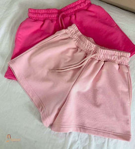 Shorts de sport décontractés pour hommes, imprimés, noirs, à taille haute élastique, imperméables, à séchage rapide, en coton tricoté et polaire - Product Image 6