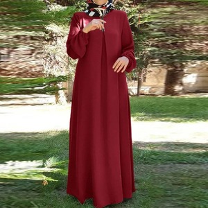 Abaya musulmane ouverte double Taille unique Convient à toutes les saisons Abaya unie pour les femmes Abaya ouverte - Product Image 3