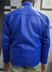 Meilleur prix personnalisé hommes haute rue mode veste en cuir saison d'hiver fermeture à glissière couleur unie lettre directe Pakistan - Product Image 5