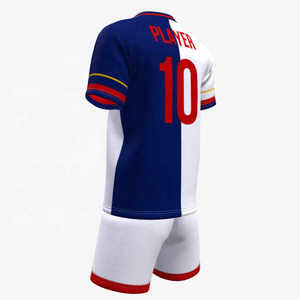 Uniformes de fútbol de poliéster 100% transpirables de secado rápido de alta calidad con números de logotipo personalizados y camisetas de fútbol de ajuste cómodo - Product Image 4