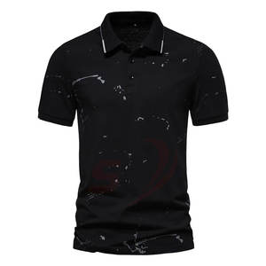 La mejor calidad de manga corta para hombre para Polo, tela de punto de patrón sólido transpirable con diseño impreso, nueva llegada - Product Image 1