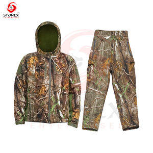 Ensemble de costume de chasse camouflage avec logo personnalisé professionnel vêtements en toile respirante avec motif solide prix d'usine direct - Product Image 6