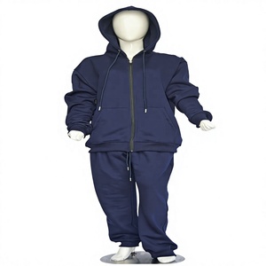 <b>Navy</b> Blue Performance Tracksuit Set Custom <b>Jogger</b> Jacket Pants Wholesale Manufacturer Private Label OEM ODM USA 100% Organic - Product Image 1