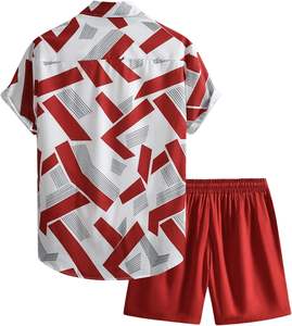 Ensemble 2 pièces T-shirt et short pour homme, personnalisé par le fabricant, imprimé en 3D, décontracté d'été, 100 % coton, séchage rapide, impression numérique - Product Image 5