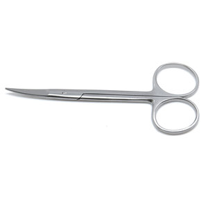 กรรไกรตัดม่านตาขนาด 10 ซม. สำหรับเครื่องมือแพทย์ ทำจากเหล็กกล้าไร้สนิม ปลายโค้ง ใช้แรงมือ  ชุดเครื่องมือผ่าตัด ได้รับมาตรฐาน CE - Product Image 3