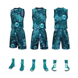 Nouveauté Tissus respirants personnalisés 100% polyester, vêtements de sport en gros, basket-ball unisexe réversible imprimé par transfert de chaleur - Product Image 4