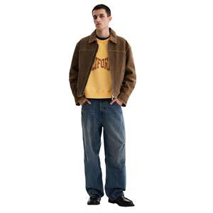 Wholesale Streetwear Oversized Sweatshirt 100% Cotton Fleece Unisex <b>Crewneck</b> Sweatshirts Mens Heavyweight High Quality <b>Crewneck</b> - Product Image 3