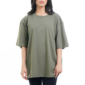 T-shirts pour femmes de la meilleure qualité, mélange de spandex/coton, respirant, col rond, manches courtes, streetwear pour l'été, design personnalisé, uni - Product Image 5