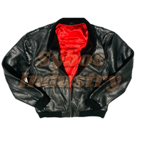 Veste en cuir noir gaufré de python pour hommes élégants bombardier en cuir véritable personnalisé avec nouveau style d'impression de serpent nouveauté