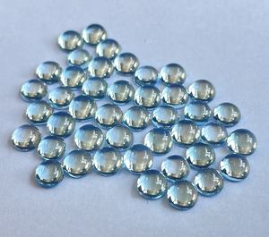 ฟ้าธรรมชาติบุษราคัม3,4,5,6,7,8,9,10,มม. กลม Cabochon-หลวมฟ้าบุษราคัมรอบ - Product Image 2
