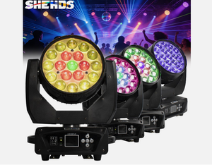 4Pcs Zoom 19x15W RGBW LED Wash Moving Head Light Effect Light DJ Discos Show - Product Image 1