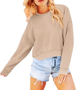 เสื้อสเวตเชิ้ตครอปทรงบ็อกซี่ คอกลม ผ้าฝ้าย 100% น้ำหนัก 360 กรัม พิมพ์ลายตามสั่ง สำหรับผู้หญิง โลโก้ด้านหน้า ผลิตจากผ้าฟลีซเป็นมิตรกับสิ่งแวดล้อม เหมาะสำหรับฤดูใบไม้ร่วง - Product Image 6