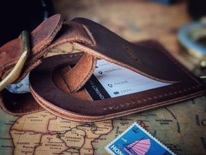 Accessoires de voyage faits à la main marron étiquettes de bagage en cuir cadeau personnalisé faveur cadeau pour homme pour lui LLT-0044 - Product Image 3