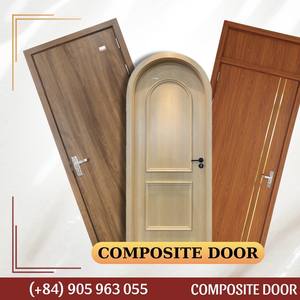 DEWOO Portes modernes en WPC Intérieur étanche avec bois et PVC pour hôtels, maisons, villages et chambres à coucher Surface finie - Product Image 3