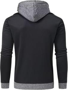 Men's Slim Fit Puffer Jacket Double Zipper Turtleneck <b>Fleece</b> <b>Hoodie</b> with Embroidered Tie Dye Design Pullover Outerwear Winter - Product Image 2