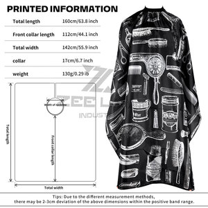Bonne vente Nouveau style Capes de barbier légères avec couleur et taille personnalisées Matériau en nylon et polyester résistant à l'eau et durable - Product Image 3