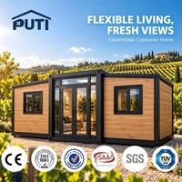 Maison conteneur modulaire préfabriquée, étanche, isolée, à installation rapide, extensible, portable, 10 pieds, 20 pieds, 30 pieds