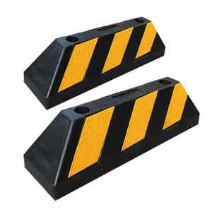 كتلة وقوف السيارات المطاطية المعاد تدويرها المتينة مع فتحات مرساة لسهولة التركيب منتجات قيود وقوف السيارات - Product Image 5