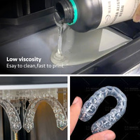 Résine pour prothèse dentaire souple transparente imprimée en 3D, haute flexibilité, haute résistance à la flexion, stabilité dimensionnelle