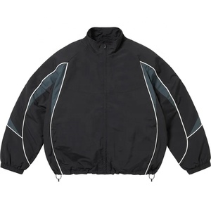 Chaqueta Cortavientos Personalizada con Cierre, Estilo Retro, para Hombre, con Bloques de Color, de Nailon Estampado, de Verano, de la Mejor Calidad - Product Image 1