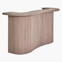 Comptoir de bar industriel en manguier et flûte design