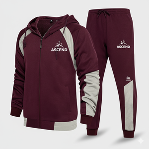 Ensemble de survêtement à capuche deux pièces |   Vêtements de rue unisexes sur mesure |   Ensemble d'hiver en coton premium antibactérien respirant avec doublure en polaire - Product Image 1