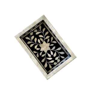 ถาดเสิร์ฟทรงสี่เหลี่ยมผืนผ้าทำด้วยมือถาดอาหารแม่ของไข่มุกและกระดูกที่ยั่งยืนและเป็นมิตรกับสิ่งแวดล้อม - Product Image 2