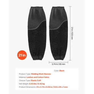 Mangas protectoras de manga de soldadura de algodón FR y cuero de vaca resistente de alta calidad a la venta - Product Image 6
