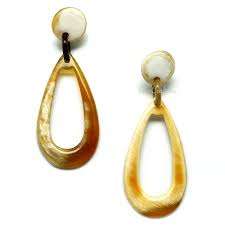 Pendientes de cuerno de búfalo natural pulido estilo animal, hechos a mano, para mujer y niña, de gran venta, a bajo precio - Product Image 3