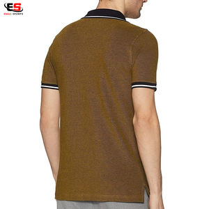 Algodón orgánico Unisex de alta calidad para camisa para hombre, Jersey antiarrugas sólido de manga corta marrón, ajuste Regular personalizable - Product Image 2