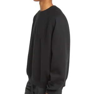 Sudaderas largas de algodón liso para mujer, sudadera de lana con hombros caídos Unisex, sudadera personalizada para mujer, Sudadera de cuello redondo - Product Image 3