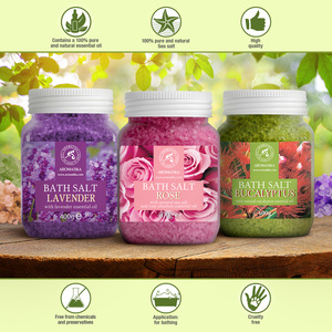 Set de Sales Marinas Naturales Aromatika para Baño, 3 Paquetes de 400g, Cristales de Lavanda, Rosa y Eucalipto, Kit de Aromaterapia 3 en 1 para Cuerpo, Adultos - Product Image 2