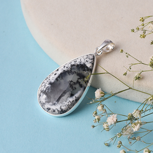Natural Dendrite <b>Opal</b> Gemstone 925 Sterling Silver <b>Pendant</b> - Product Image 2