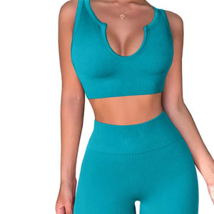 Vêtements de sport de haute qualité pour femmes Ensemble de yoga Running Fitness Top des ventes Ensemble de yoga élégant et personnalisé pour femmes - Product Image 6