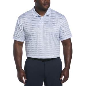 เสื้อสเวตเตอร์พิมพ์ลายทางสำหรับผู้ชายเสื้อโปโลไซส์ใหญ่เข้ารูปสไตล์ย้อนยุคสำหรับใส่เล่นกอล์ฟฤดูร้อน - Product Image 1