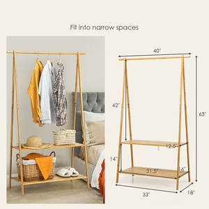 Porte-vêtements 40 ''en bois massif pour enfants Jard - Product Image 3