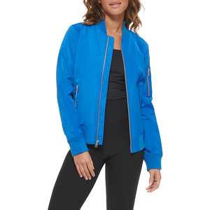 แจ็คเก็ตบอมเบอร์ผู้หญิงคุณภาพสูง หนัง/ไนลอน/โพลีเอสเตอร์ สีพื้น ระบายอากาศ กันลม เป็นมิตรกับสิ่งแวดล้อม รับสั่งทำตามแบบ ลดราคาพิเศษ - Product Image 3