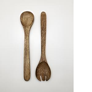 Ensemble de service à salade en bois de qualité supérieure fabriqué à la main pour Noël Saint-Valentin événements vaisselle utiliser vaisselle outils à salade décor de Table - Product Image 4