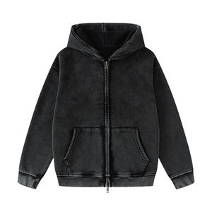 เสื้อฮู้ด450GSM ผ้าฝ้าย100% หนาพิมพ์ลายความทุกข์มีตัวอักษรโลโก้กำหนดได้เอง - Product Image 1