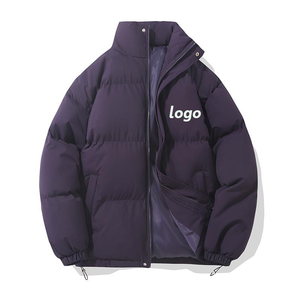 <b>Warm</b> Casual <b>Waterproof</b> Eco-Friendly Cotton Filled Hooded Street Wear Jacket Men Custom Logo Stand Collar Thick Winter Premium - Product Image 4