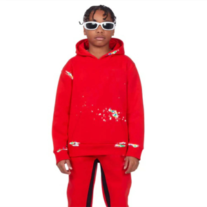 Haute qualité enfants Jogging survêtements pull à capuche et pantalons de survêtement pour les entraînements d'hiver motif solide en gros - Product Image 5