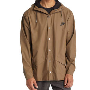 Veste de sport légère en nylon avec capuche imperméable et col montant en tissu de toile pour hommes, vêtements d'extérieur d'hiver - Product Image 4