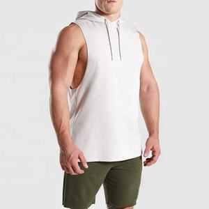Lightweight 100% Cotton Gym Sweatshirts Men's <b>Hoodie</b> Drop Armhole <b>Sleeveless</b> Workout Tops Fleece Printed 3D Winter ODM ODM 3XL - Product Image 1