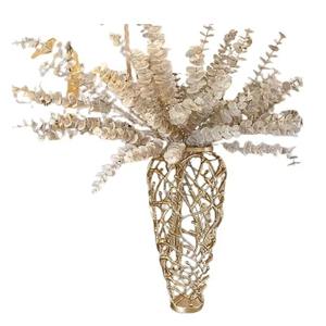 Vase en métal à motif floral pour décoration élégante de la maison Pièce maîtresse élégante et affichage artistique moderne ou classique - Product Image 3