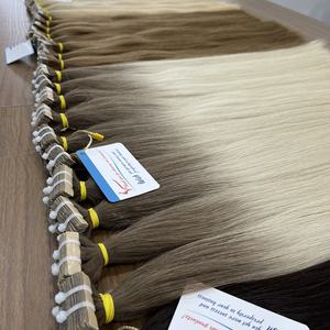 Extensions de cheveux humains lisses à la colle, meilleur prix, couleur naturelle, prêtes à être expédiées - Product Image 2