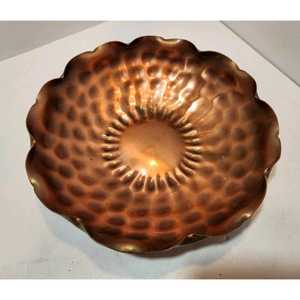 ถ้วยแชมเปญโลหะตีขึ้นรูปทรงกลมพร้อมฐาน สีทองแดง สำหรับแช่ไวน์ เบียร์ เครื่องดื่มอ่อน  เป็นมิตรกับสิ่งแวดล้อม เหมาะสำหรับงานปาร์ตี้ - Product Image 1