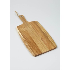 La mejor oferta para una práctica tabla de cortar de madera cuadrada de acacia y mango con mango, utensilios de cocina ecológicos para el espacio de la cocina - Product Image 1