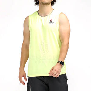 Vente directe d'usine, débardeur décontracté pour hommes grande taille, été, 100% coton, respirant, séchage rapide, col rond tricoté, ORSON SPORTS - Product Image 1